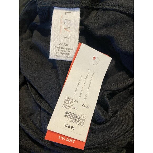 NWT LIVI Lane Bryant Tank Top Athletic Back Cut Out Black Size 26 28 New - Picture 3 of 3